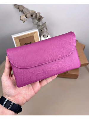 Fil Deri Hakiki Deri Mıknatıslı Çok Bölmeli Kadın Cüzdan 2135