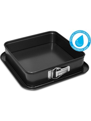 Kare Kek Kalıbı 24 Cm, Kelepçeli, Dayanıklı ve Pratik Kullanım
