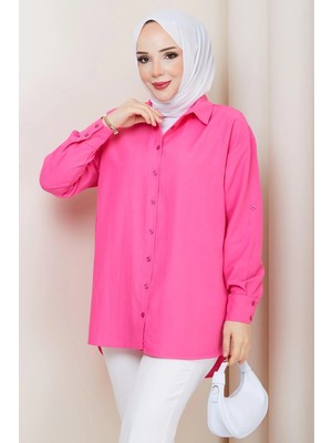 Tesettür Gömlek Pembe HM2894