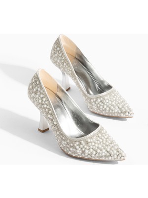 Daxtors Dorve Günlük Ortopedik Klasik Topuklu Taşlı Kadın Ayakkabı