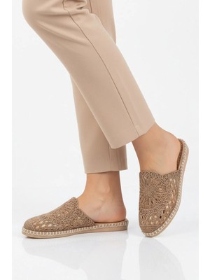 Ayakmod Vizon Örme Hafif Ince Taban Kadın Günlük Terlik 473134 Z