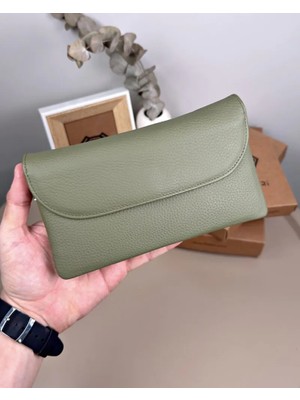 Fil Deri Hakiki Deri Mıknatıslı Çok Bölmeli Kadın Cüzdan 2135