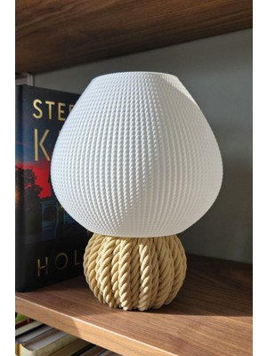 Decory Notty Halat Desenli Dekoratif Masa Lambası,pinterest Tarzı Cozy Abajur (Bioplastik)