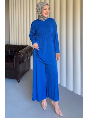 İlkimay.com Piliseli Ikili Takım 1692 - Saks Mavisi