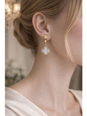 Versein Atelier Yonca Desenli Halka Küpe