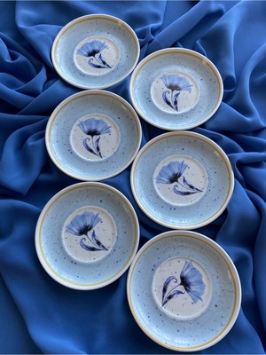 Şık ve Zarif 6'lı Çay Tabağı Seti, Doğal ve Şık Tasarım