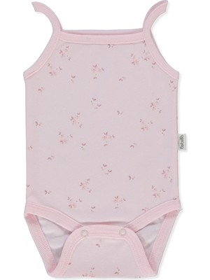 Bebetto Interlok Ip Askılı Body Ay Baskılı (Flower Garden) Pembe