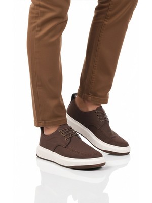 Ayakmod Kahve Keten Hafif Erkek Casual Ayakkabı 486 M