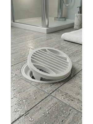 Tafce Balkon, Teras ve Banyo Için Beyaz Modern Yer Süzgeci Kapağı - Yer Süzgeç Gider Kapak
