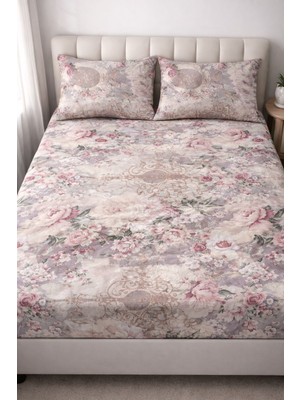 Ecem Home Çift Kişilik Yastık Kılıflı Lastikli Çarşaf Seti