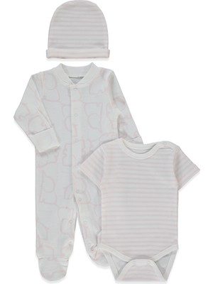 Bebetto Ribana Tulum Set 3lü (Happy Anımal) Pembe