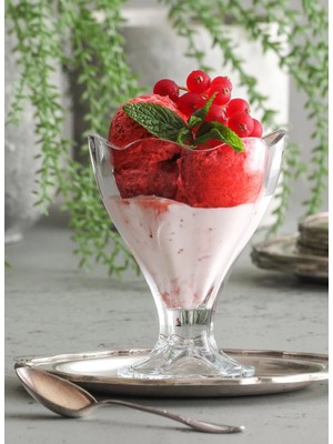 6'lı 250 ml Cam Dondurma ve Tatlı Kasesi Seti