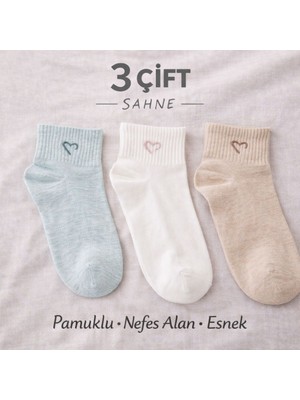 Güçlü Çorap 3 Lü Kısa Çoçuk /kadın Çorap (Pamuklu, nefes alan, esnek)