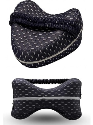 Ankaflex Ortopedik Bacak Arası Diz Yastığı Yan Yatanlar Için Ergonomik Visco Uyku Minderi Lastikli