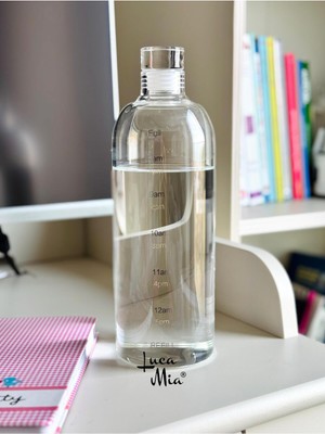 1 Litre Şeffaf Cam Su Şişesi, Sağlıklı ve Şık Tasarım