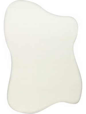 Cool Halı Krem Rengi Kalın Yumuşak Amorf Minimalist Bohem Puf Asimetrik Giriş Giyinme Yatak Odası Halısı