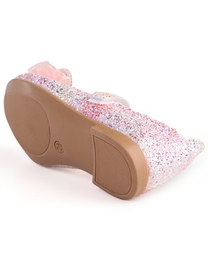 Civil Girls Kelebek Aksesuarlı 26- Babet - Pembe 29 Numara