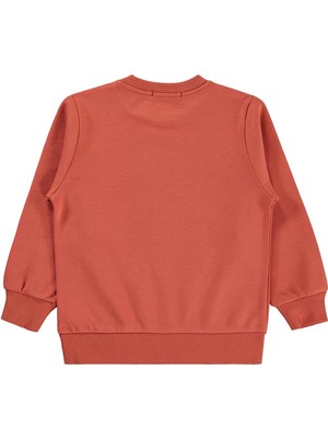 Civil Boys Kaykay Köpek Baskılı 2-5 Yaş Sweatshirt  - Turuncu 3-4 Yaş