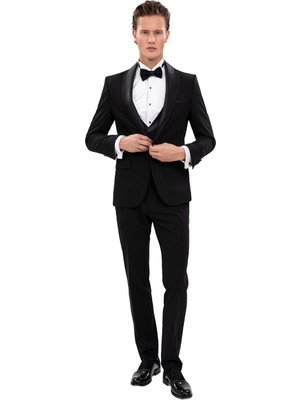 Echol Erkek Slim Fit Şal Yaka Smokin &amp; Damatlık