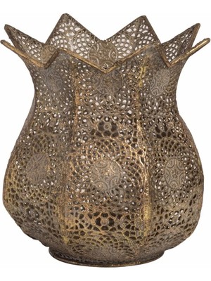 Paşabahçe Lotus Metal Mumluk 17 cm