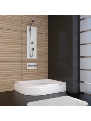Sırduş 100X90X6 Asimetrik Sağ Flat Duş Teknesi