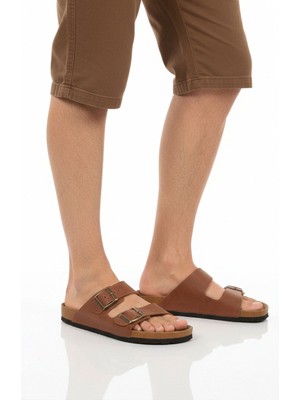 Pierre Cardin Taba Çift Bantlı Hafif Günlük Erkek Terlik PC-7543 M