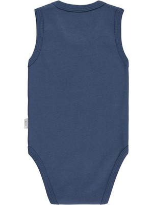 Civil Baby Summer Days Baskılı 0-3 Yaş Çıtçıtlı Badi - Mavi 3-6 Ay