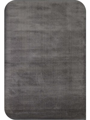 Cool Halı Antrasit Koyu Renk Kalın Amorf Yumuşak Tüylü Şekilli Antre Salon Giyinme Yatak Oda Halısı