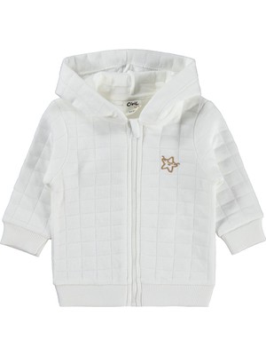 Civil Baby Yıldız Nakışlı 3-18 Ay Hırka - Ekru 12-18 Ay