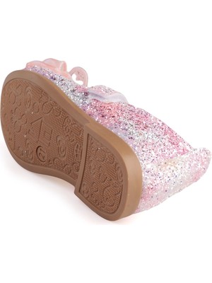 Civil Girls Kelebek Aksesuarlı 21- Babet - Pembe 24