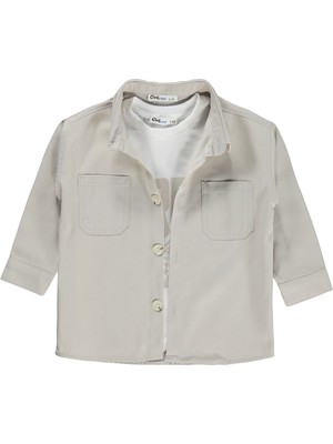 Civil Boys Çift Cepli Tişörtlü 2-5 Yaş Gömlek - Koyu Taş Rengi 5-6 Yaş