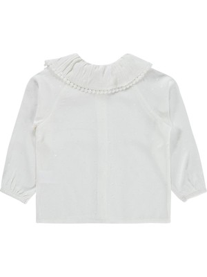 Zeyneva Timo Kız Reglan Kollu Bluz 2-5 Yaş - Ekru 2-3 Yaş