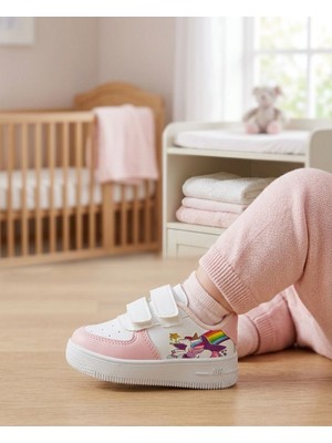 Kantex Çocuk Spor Ayakkabı Sneaker Günlük Cırtlı Konforlu Figürlü Sevimli Rahat Erkek Kız Rcn