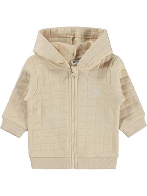 Civil Baby Yıldız Nakışlı 3-18 Ay Hırka - Kahverengi 9-12 Ay