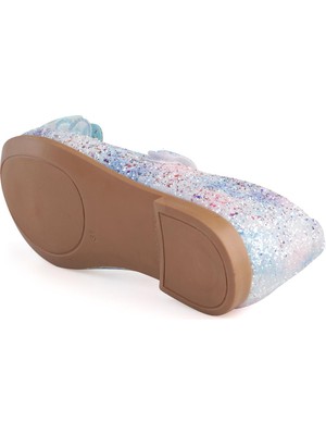 Civil Girls Kelebek Aksesuarlı 31-36 Numara Babet - Mavi 32