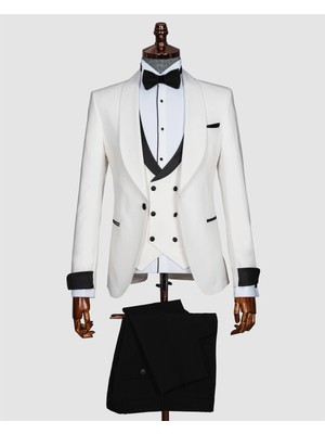 Echol Erkek Slim Fit Luxury Şal Yaka Smokin &amp; Damatlık
