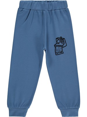 Civil Boys Fotoğraf Makinesi Baskılı 2-5 Yaş Eşofman Altı  - Mavi 3-4 Yaş