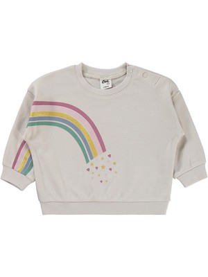 Civil Baby Gökkuşağı Baskılı 6-18 Ay Takım - Bej 9-12 Ay