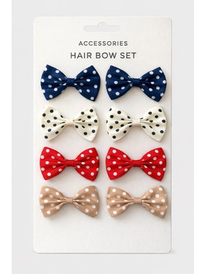 Laria Puanlı Renkli Kız Bebek Çocuk 8'li Pensli Toka