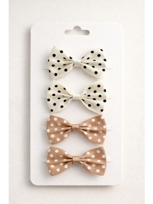 Laria Puantiyeli Fiyonk Bebek Çocuk 4'lü Pensli Toka