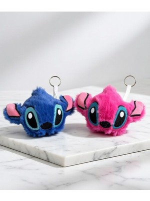 EFA Stitch Figürlü Sevimli Peluş Çanta Aksesuarı & Anahtarlık 2 Li