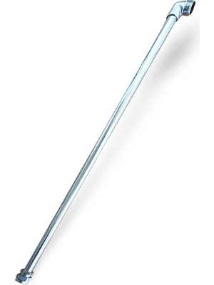 Krom Petek Yan Konsol Borusu Dirsekli 50 cm Pex