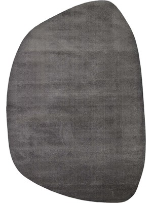 Cool Halı Antrasit Kalın Yumuşak Amorf Shaggy Dalgalı Şekilli Giriş Giyinme Çocuk Yatak Odası Halısı