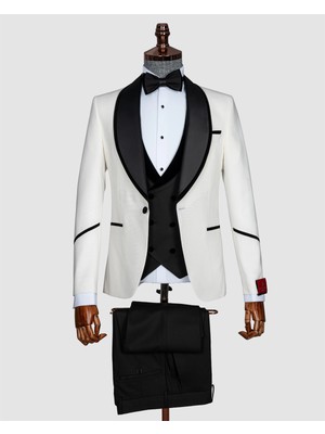 Echol Erkek Slim Fit Luxury Şal Yaka Smokin &amp; Damatlık