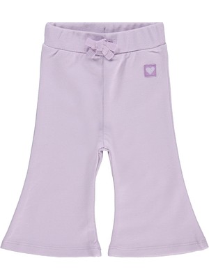 Civil Baby Civil Basic Kalp Etiketli Ispanyol Paça 6-18 Ay Eşofman Altı - Lila 9-12 Ay