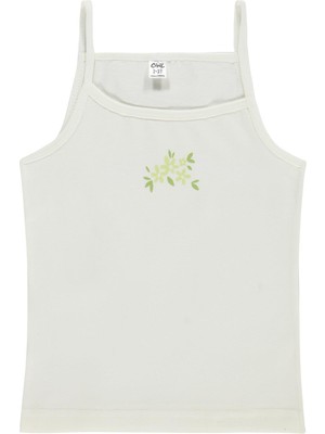 Civil Girls Fiyonk Aksesuarlı Çiçek 2-10 Yaş Kız Çocuk 2'li Atlet - Standart 8-9 Yaş