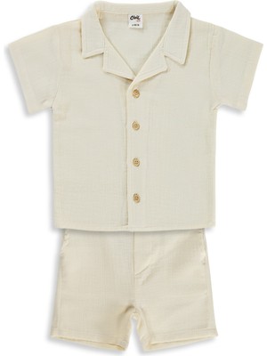 Civil Baby Müslin 6-18 Ay Takım - Bej 6-9 Ay