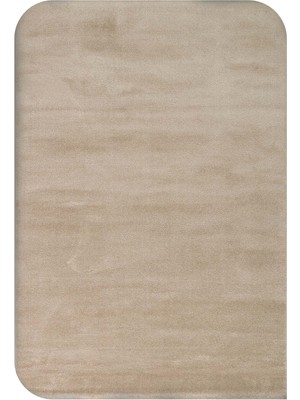 Cool Halı Koyu Bej Rengi Kalın Yumuşak Amorf Peluş Şekilli Giyinme Salon Antre Çocuk Yatak Odası Halısı