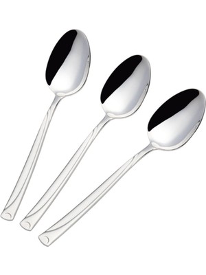 Şık 6'lı Fiesta Sade Yemek Kaşık Takımı, Modern ve Kullanışlı Tasarım