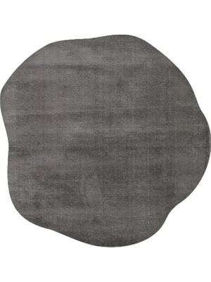 Cool Halı Antrasit Kalın Yumuşak Modern Amorf Sanatsal Dekoratif Şekilli Giriş Antre Yatak Odası Halısı